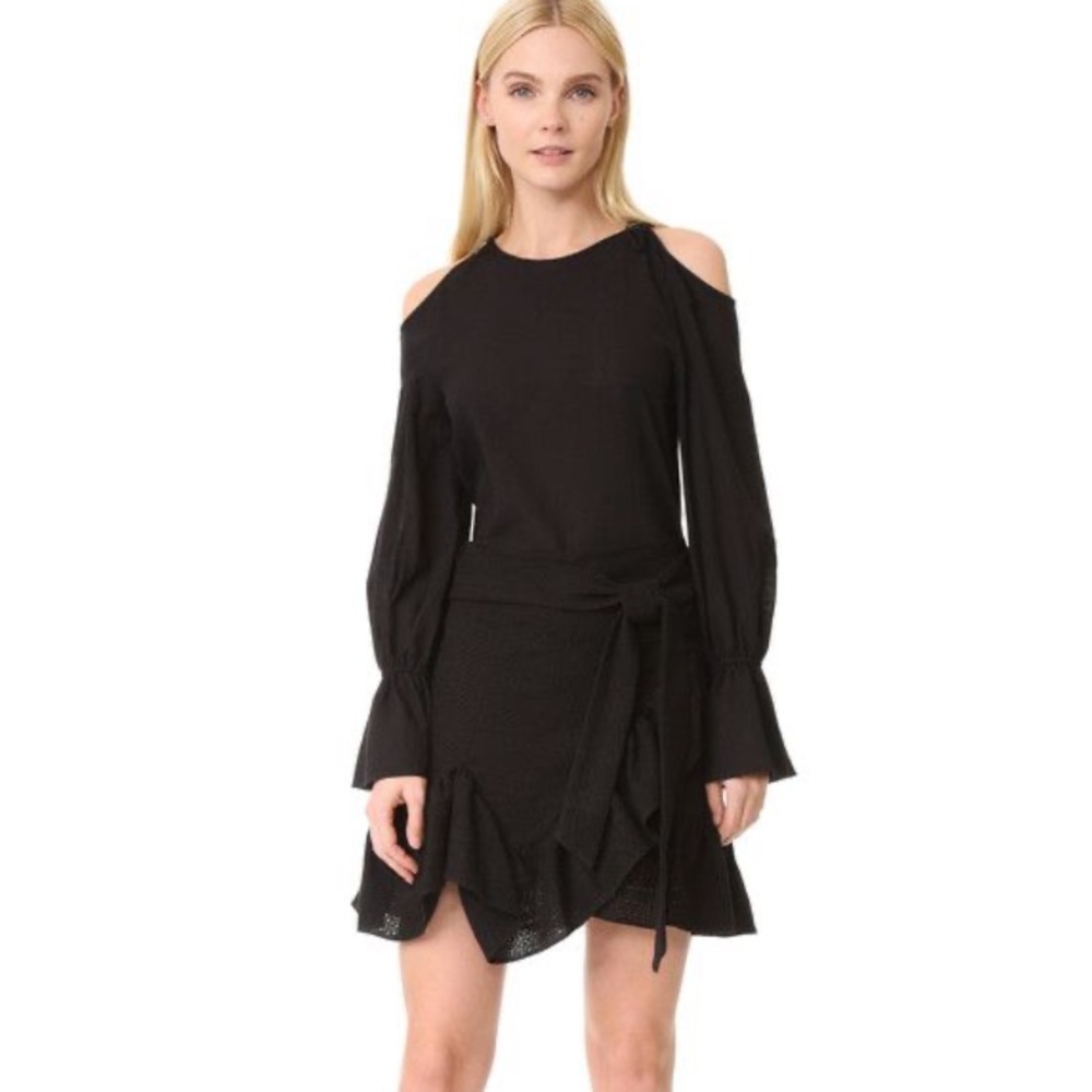 NWT Goen.J Black Dress S Cold Shoulder